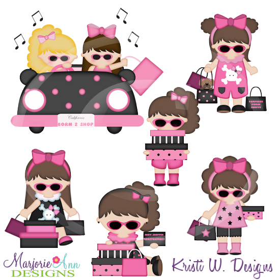 Born To Shop Cutting Files-Includes Clipart - Click Image to Close